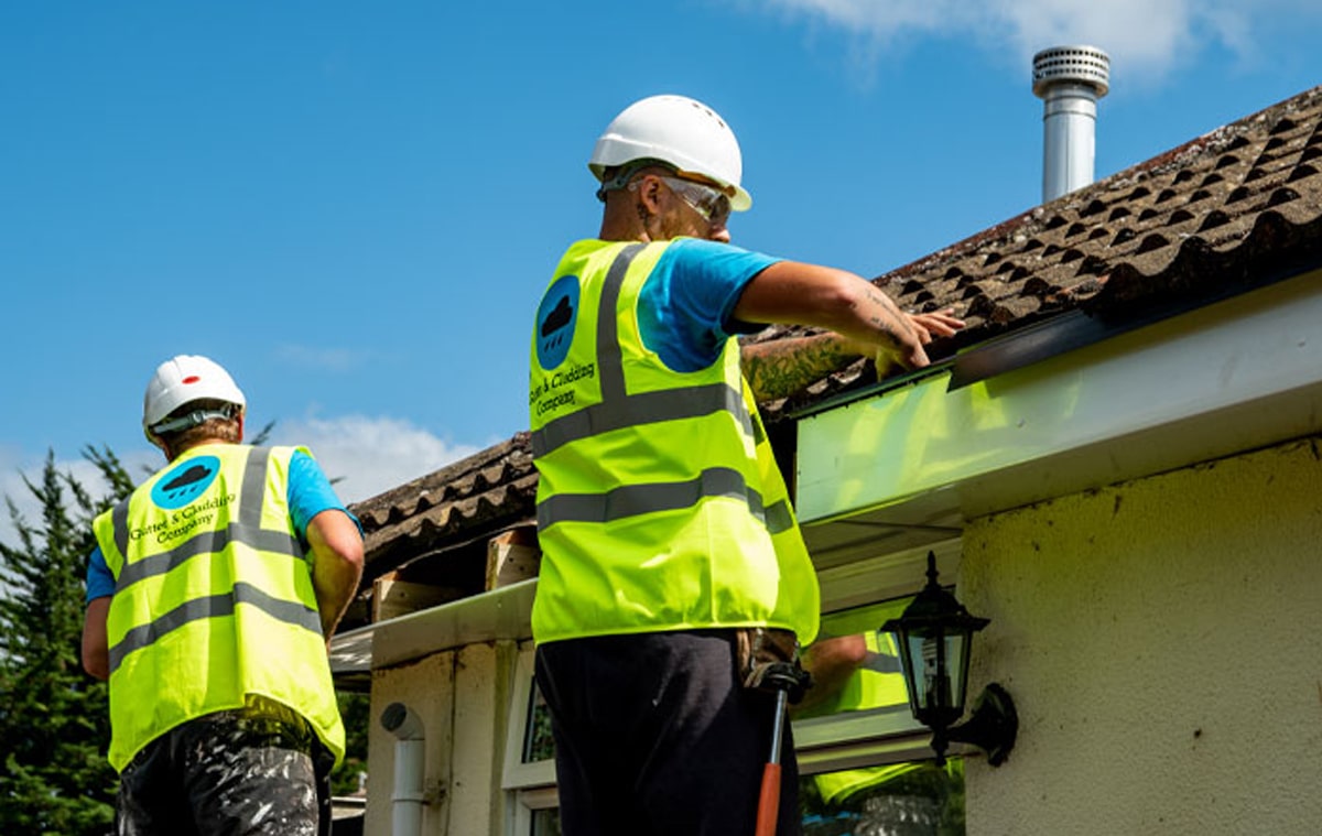 gutter & cladding company replacing a gutter