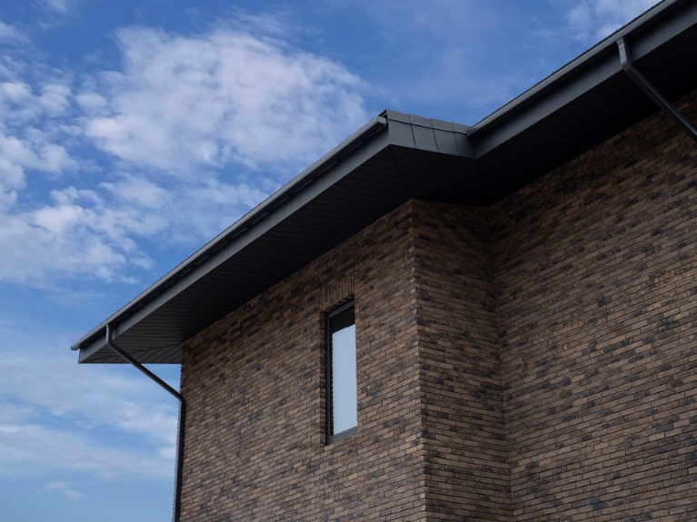 Pressed Box Gutters on a House